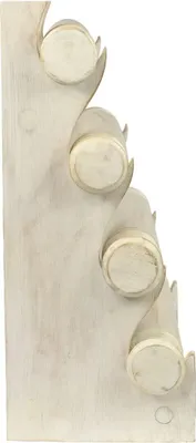 Produktbild von Armbandhalter Uhrenhalter Schmuckhalter Armreifhalter Uhrenständer Armbandständer Schmuckständer Rollen Holz 4er Weiß