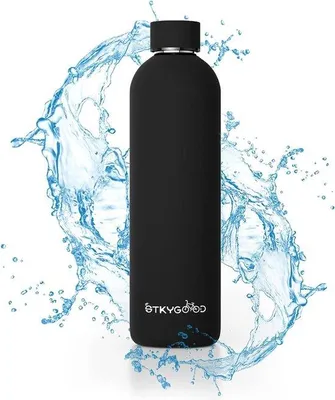 Immagine prodotto di Borraccia in acciaio inossidabile da 750 ml, nera, adatta allo sport