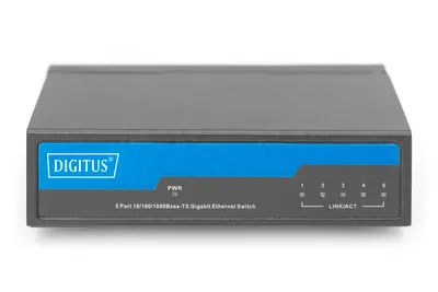 Produktbild von DIGITUS Switch 5-Port Gigabit Unmanaged Metallgehäuse schw