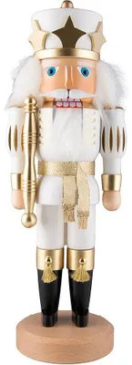 Produktbild von Prinz weiß/gold lasiert (39cm) Nussknacker von Christian Ulbricht