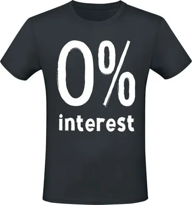 Produktbild von Sprüche T-Shirt Herren 0% Interest schwarz XXL