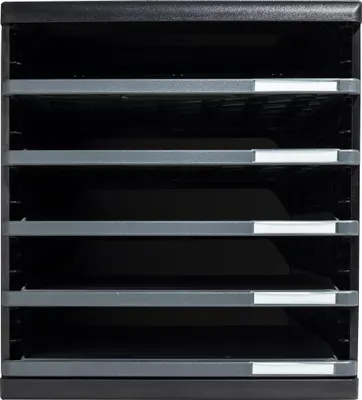Image de Exacompta Module de classement Modulo 5 tiroirs ouverts Gris foncé 303714D