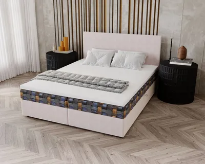 Obrázok produktu pre Čalúnená posteľ 180x200 OTILIE 3 s úložným priestorom - béžová + vzor