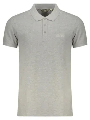 Produktbild von Graues Herren-Poloshirt mit Stickerei und 3 Knöpfen - Kurzarm-Design