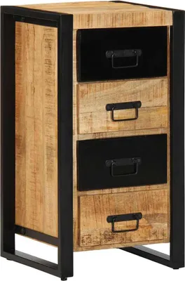 Productafbeelding van Ladekast 40x40x90 cm massief ruw mangohout