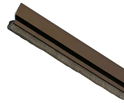 Zugluftstopper selbstklebend, Bürste, 82 cm, bronzefarben, Aluminium