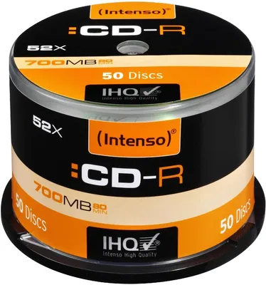 Produktbild von Intenso CD-R 700MB, 52x, CD-R, 120 mm, 700 MB, Tortenschachtel, 50 Stück(e)