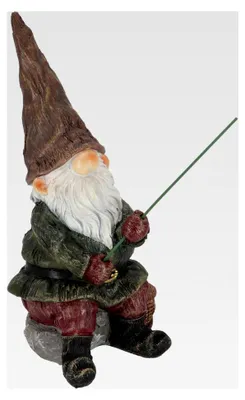 Produktbild von Gartenzwerg mit Angelrute aus Kunstharz, 25 cm