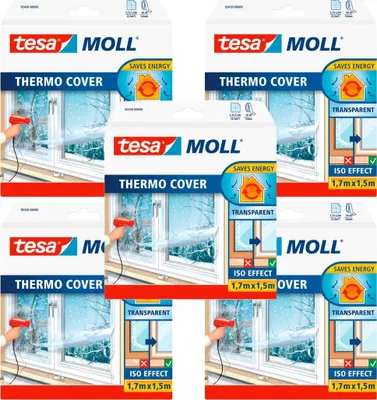 Produktbild von TESA Wärmedämmfolie für Fenster 1,7mx1,5m x5Stk
