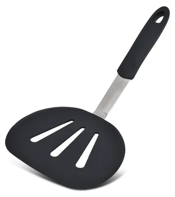 Produktbild von Breiter Runder Silikon Pfannenwender Breit, Flexibler Pfannkuchenwender, Spš¹lmaschinenfester Pfannenwender Gro? zum Braten, Kochen, Backen, Pfannkuchen, Eier 31,2x15,1cm