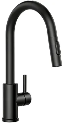 Produktbild von AICA Spültischarmatur Ausziehbar Säulenbrause Wasserhahn Küche 2 modi Hochdruck Mischbatterie Küchenarmatur Schwarz Matt
