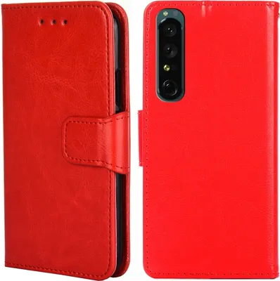 Produktbild von Mobigear Wallet  Sony Xperia 1 IV Hülle Klapphülle Geldbörse - Rot