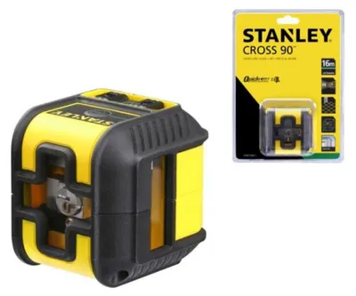 Produktbild von Stanley Linienlaser Cross90 - grün, 16 m, 0,5 mm/m, 4°, Grün, Schwarz, Gelb, 1/4"