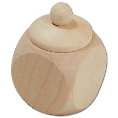 Produktbild von Holzdose, mit Schraubverschluss, neutral aus Holz 3 cm