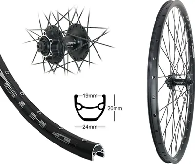 Produktbild von Bärwinkels Vorderrad 28 Zoll 19-622 Disc Shimano M475 Scheibenbremse 6-Loch schwarz 28"