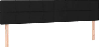 Produktbild von vidaXL Kopfteile Schwarz 160x5x78/88 cm Stoff