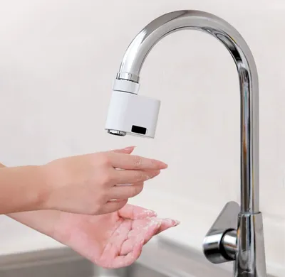 Productafbeelding van Slimme automatische sensor met infraroodtechnologie voor waterbesparing, geschikt voor keukenkraan, badkamerkraan en wastafelkraan