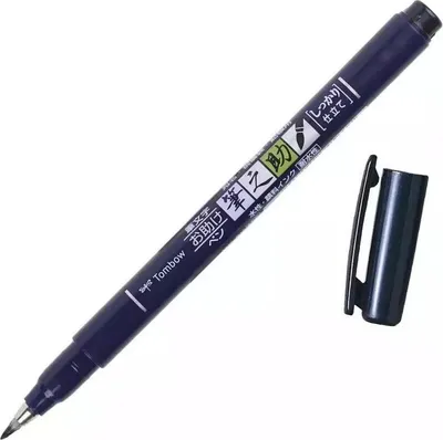 Immagine prodotto di 6 x Tombow WS-BHFudenosuke harte Spitze schwarz