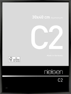 Zdjęcie produktu dla Aluminiowa ramka zdejmowana Nielsen C2 30x40cm anodowana na czarno z połyskiem