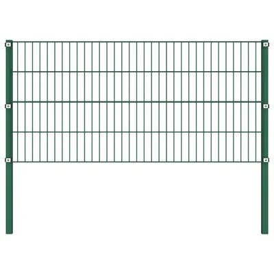 Produktbild von vidaXL Zaunelement mit Pfosten Eisen 1212 x 80 cm Grün