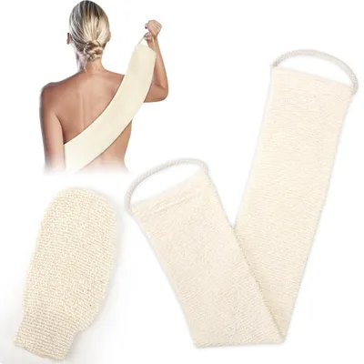 Produktbild von Badeschwamm aus Luffa – Zwei Seiten – Natürliche Luffa – Gebrochenes Weiß