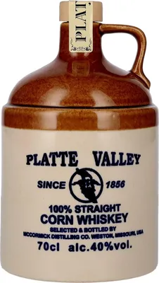 Produktbild von Platte Valley Corn Whiskey 3 Years Old 40% Vol. 0,7l im Tonkrug