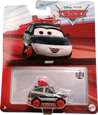 Obrázok produktu pre Mattel GBV51 Disney Pixar Cars Chisaki Tokyo Black White Red Toy Car Model Vehicle Action Car 5 cm 1:55