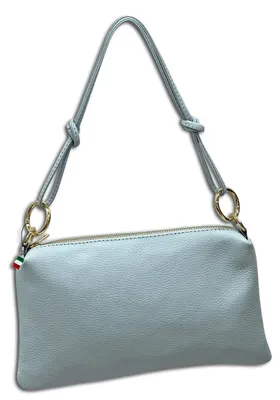 Produktbild von Florence Damen Umhängetasche Leder Tasche hellblau OTF861H2