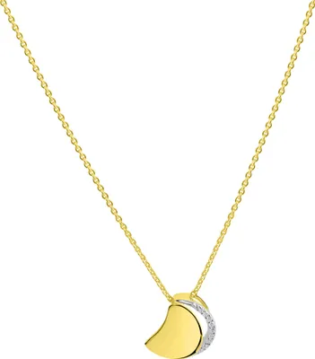 Produktbild von Fascination by Ellen K. Anhänger mit Kette 375/- Gelbgold bicolor Zirkonia