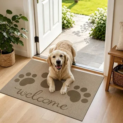 Productafbeelding van Buiten- en binnenmat, 50 x 80 cm, wasbaar, antislip, vuilvanger, bruin