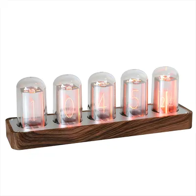 Nixie-Röhrenuhr, Digitale Wecker, 12/24h, WiFi, Retro-Dekoration