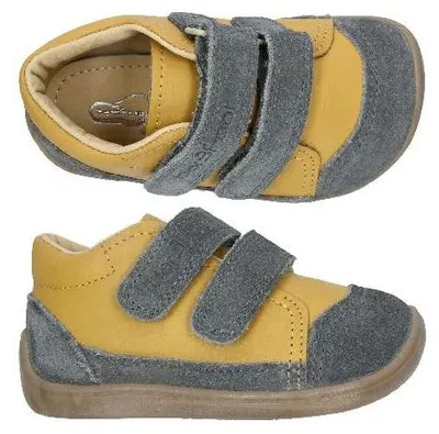 Produktbild von Ganzjahres-Lederschuhe bar3foot 2Be38/14 senffarben, Klettverschluss, barfuß