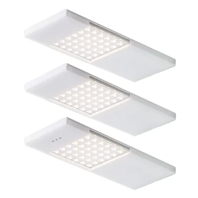 Produktbild von Rolux 3er-Set LED Leuchte SAMBA - 3 x 4 W, weiß, 3000 K warmweiß, inklusive Konverter, Sensorschalter + Dimmer; 141533