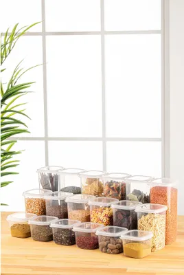 Produktbild von Sada úložných boxů Namid (18 kusů) BNMPEGYWS18-51217, Bílá