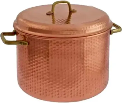 Zdjęcie produktu dla Miedziane garnki młotkowane z uchwytami 24 cm