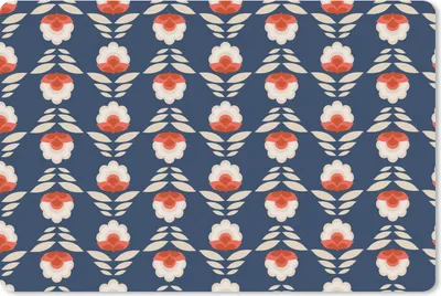 Produktbild von MuchoWow® Schreibtischunterlage Muster - Abstrakt - Blumen 60x40 cm - XXL Mauspad - Großes Mauspad