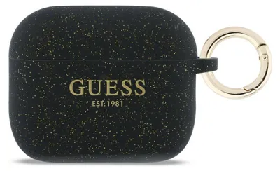 Immagine prodotto di Custodia in silicone glitterato Guess per AirPods Pro 3, nero