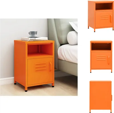 Obrázek produktu pro vidaXL Noční stolek oranžový 35x35x51 cm ocel - Noční stolky