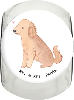 Produktbild von Mr. & Mrs. Panda Dose Cocker Spaniel Lebensretter L 870ml - Weiß - Geschenk, glasbehälter, Bonbonglas, Dekoglas, Englische Cockerspaniel, Vorratsglas, Keksdose