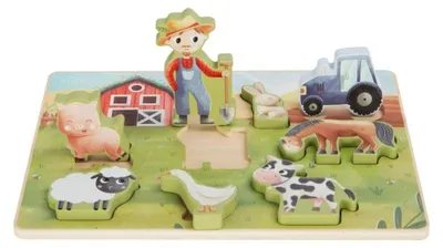 Immagine prodotto di EliNeli Puzzle fattoria in legno