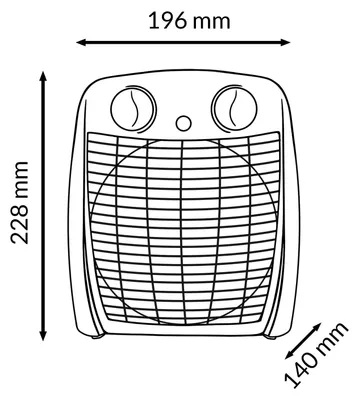 Obrázek produktu pro M Mimotec elektrické topení, 2000 W, přenosné, tiché, pro místnosti do 20 m²