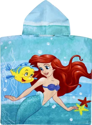 Produktbild von Jerry Fabrics Disney Arielle Badeponcho Kinder Poncho mit Kapuze 50 x 115 cm