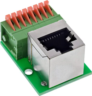 Image de InLine® RJ45 prise femelle à la borne Push-In, 8 broches, Cat.5e, anguleux
