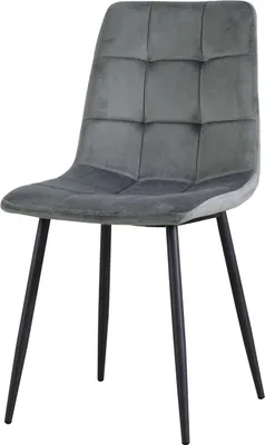 Produktbild von Mesa Stuhl aus Samt in Grau, Sitzhöhe 49,5 cm, HxBxT 86,5x44,5x53 cm