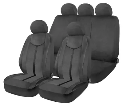 Image de AMiO SC-12 - Lot de housses de siège universelles pour voiture, noir