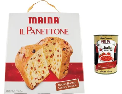 Produktbild von Maina Italian Gourmet Maina Panettone 750g mit Rosinen & kandierten Früchten