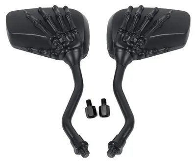 Image de Rétroviseur réglable - Rétroviseur pour moto - Support universel - Visse de 8 mm/10 mm - Noir/Rouge/Argent/Bleu - 1 paire