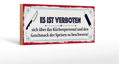 Produktbild von Holzschild Spruch 27x10cm Es ist verboten sich über das