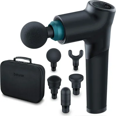 Produktbild von Beurer Massagepistole Massagegeräte Entspannung MG 185 kraftvolle Handheld Massage mit Aufsätzen