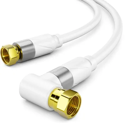 Produktbild von deleyCON 10m 4K SAT TV Antennenkabel Winkel Koaxial Kabel F-Stecker